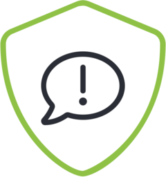 Message alert shield icon