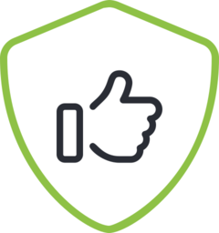 Thumbs Up Shield Icon